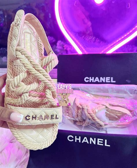 chanel rope sandals.